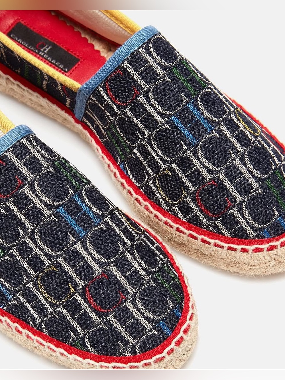 Authentic CH Carolina Herrera Canvas Monogram Espadrilles (EU 36 / US 6)